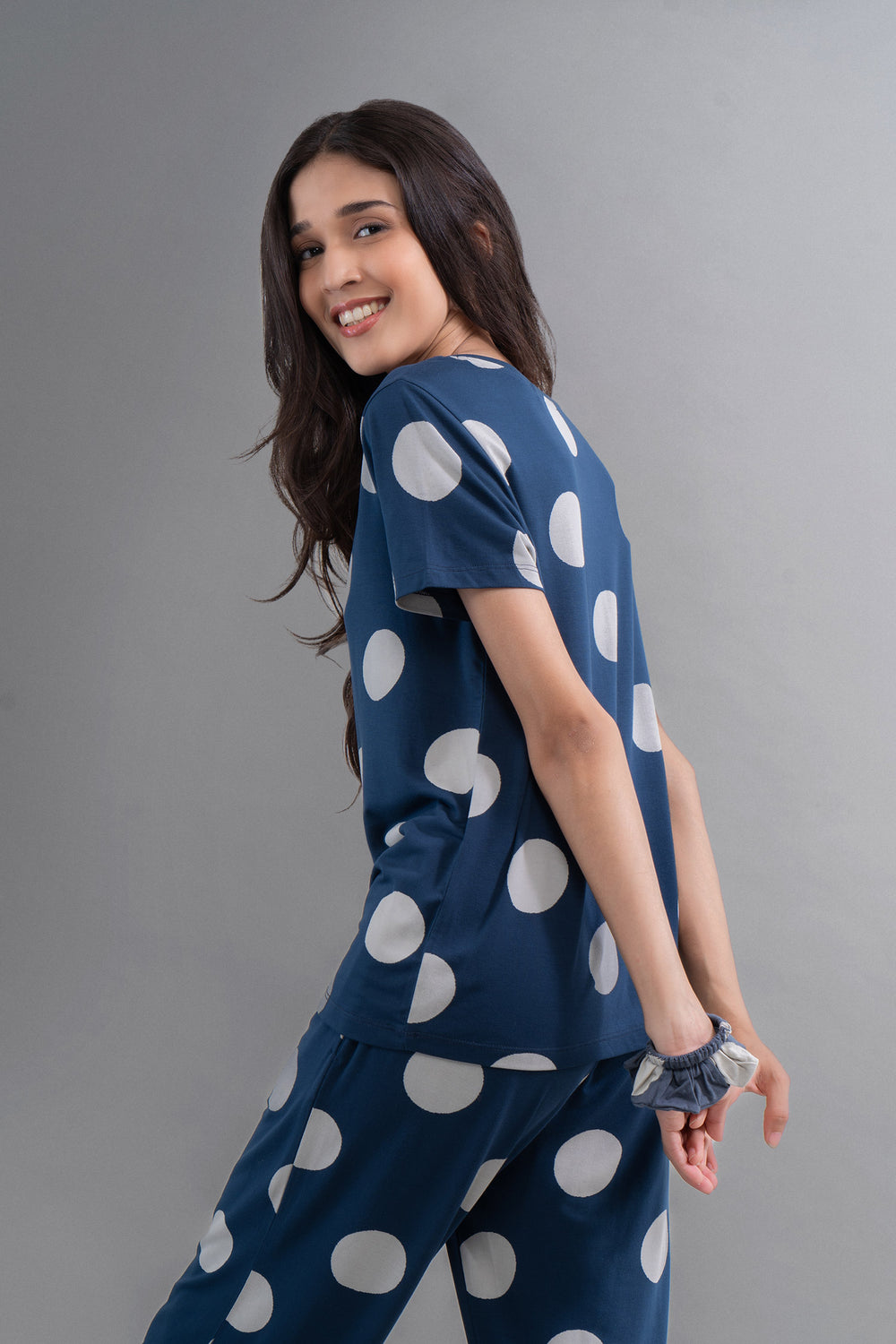 Sleepy Navy Polka Supima T-Shirt