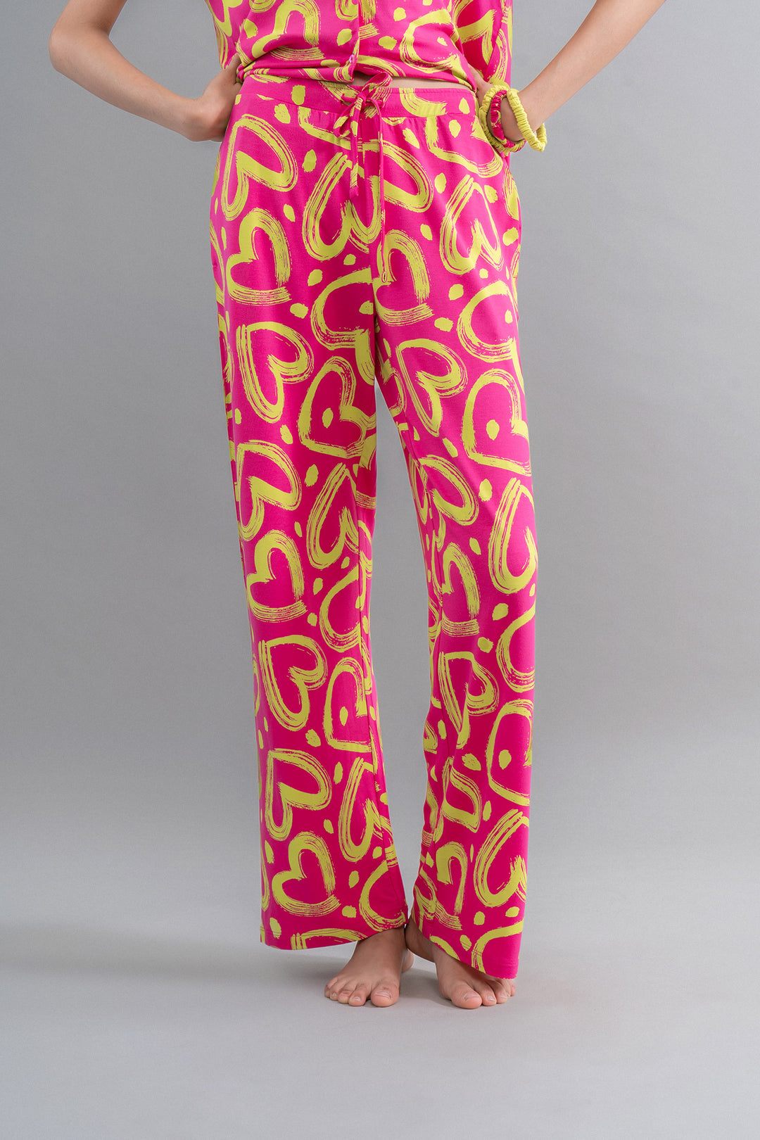 Limited Edition Lovestruck Pink Heart Flared Pajamas