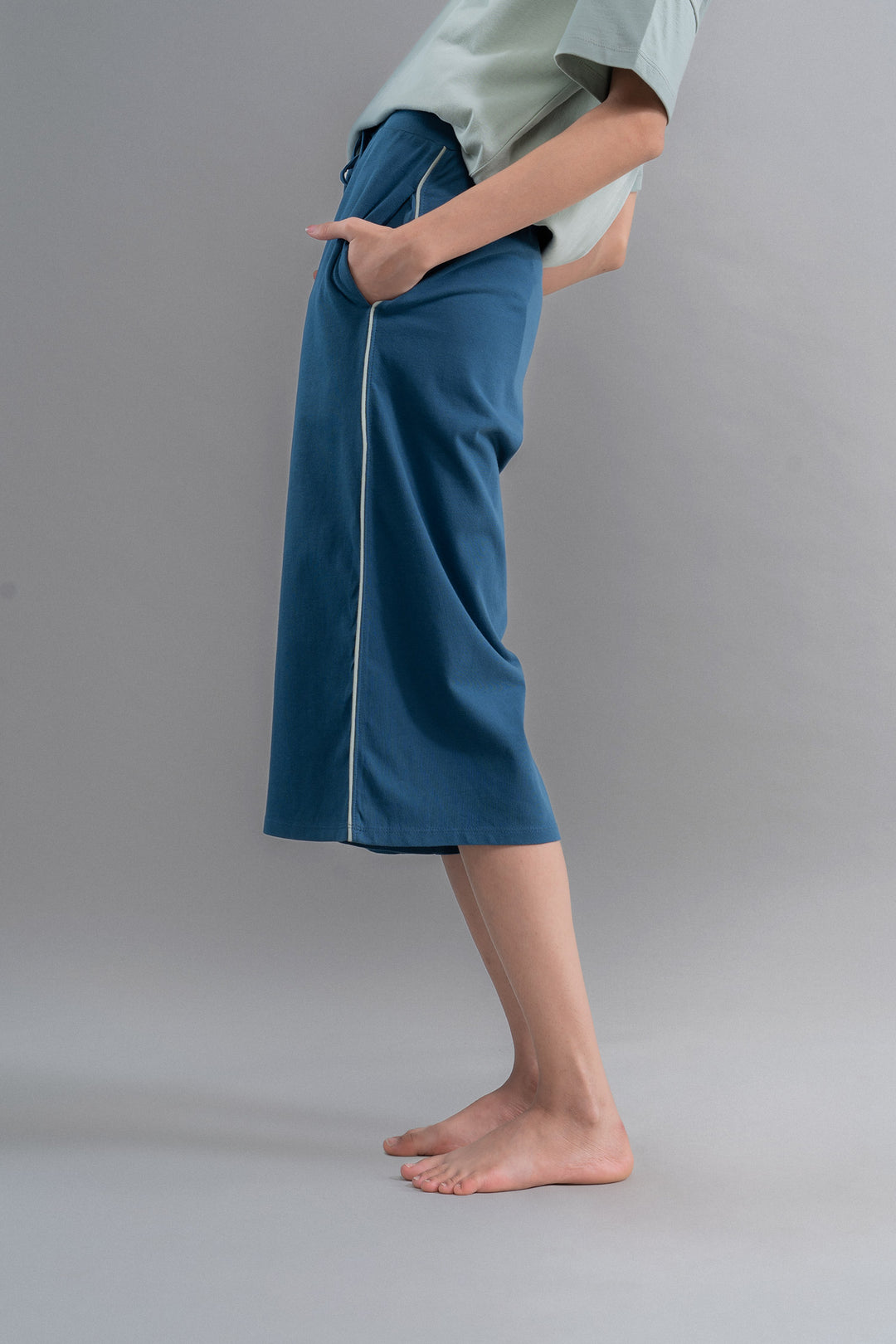 Sage Teal Cotton Culottes