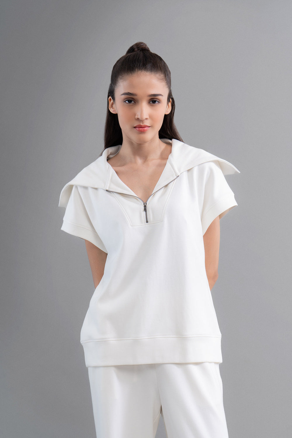 Snugknit® Ivory Polo Top