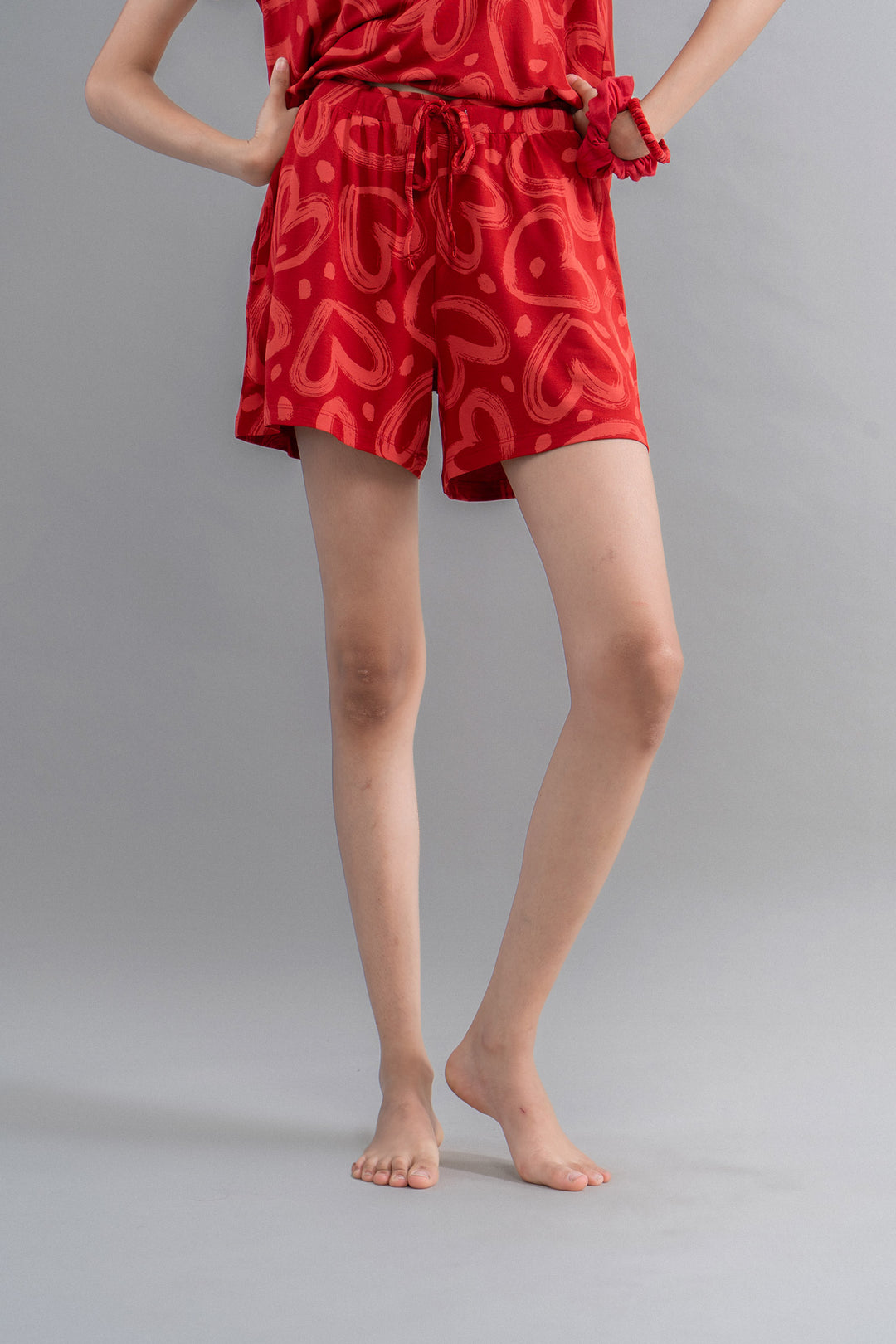 Lovestruck Hearts Red Shorts