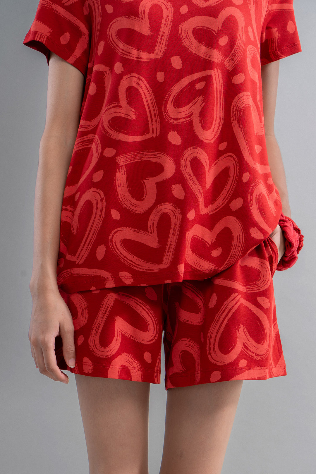 Lovestruck Hearts Red Shorts