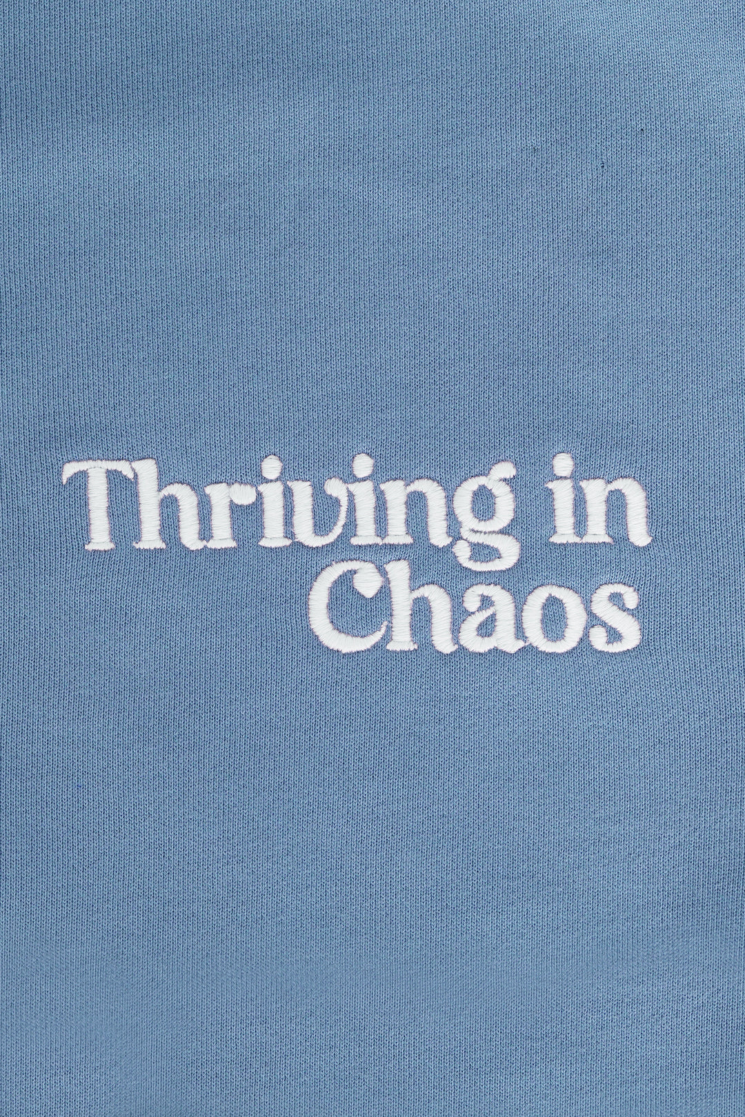 'Thriving In Chaos' Cotton Terry Zip-up Hoodie