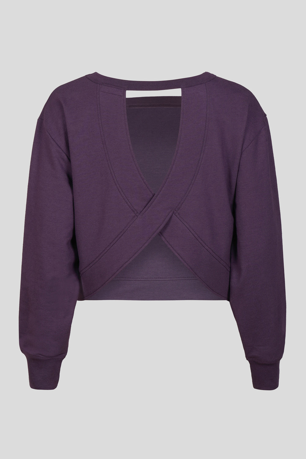 Bordeaux Bamboo Terry Open Back Sweatshirt