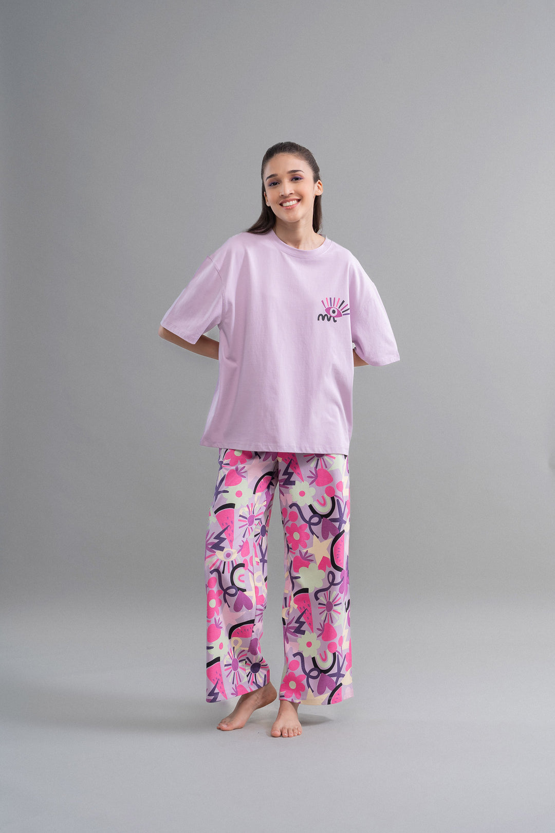 Enchanted Purple Cotton Pajama Set
