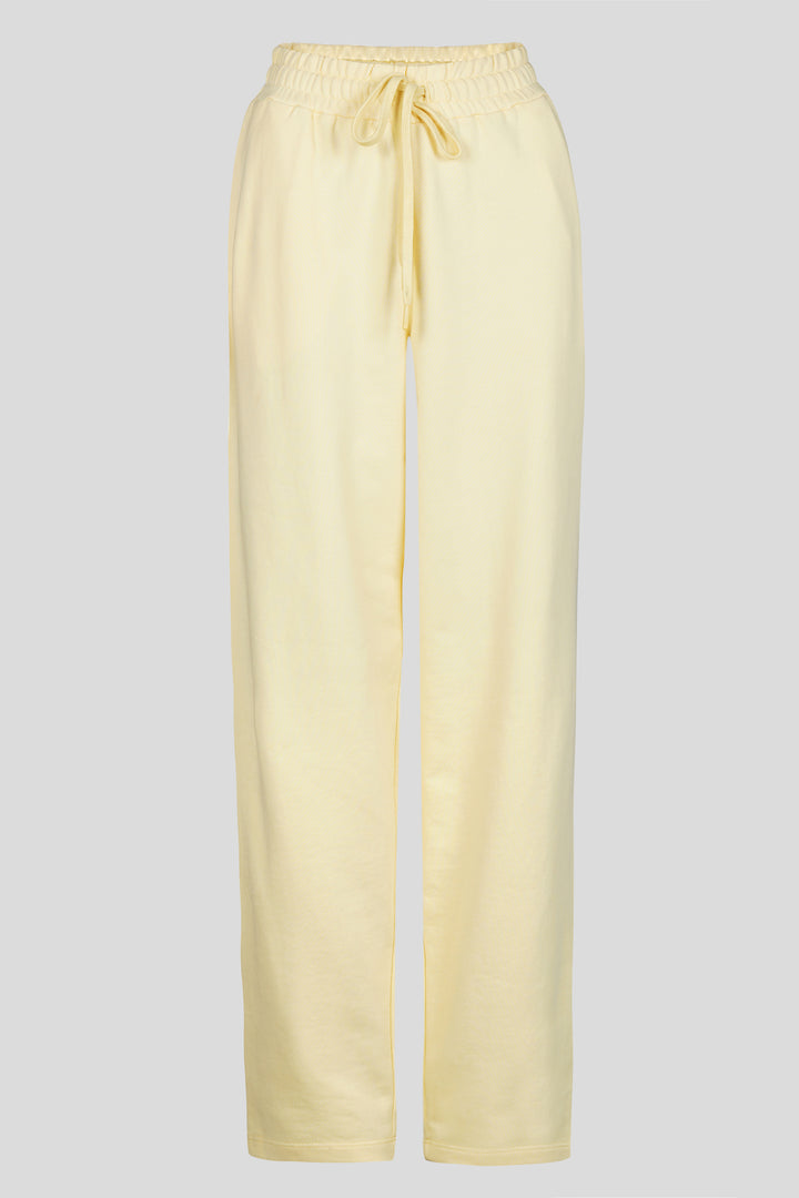 Butter Yellow Terry Barrel Pants