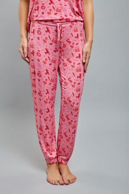 Be Pink Cuffed Pajama Set