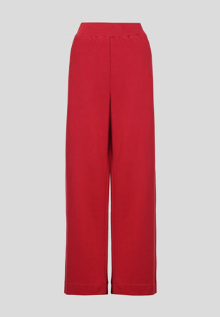 Crimson Terry Wide Leg Lounge Pants