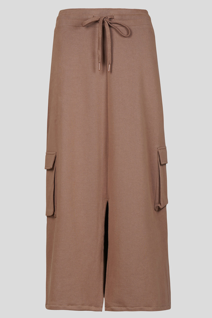 Mocha Cotton Terry Skirt