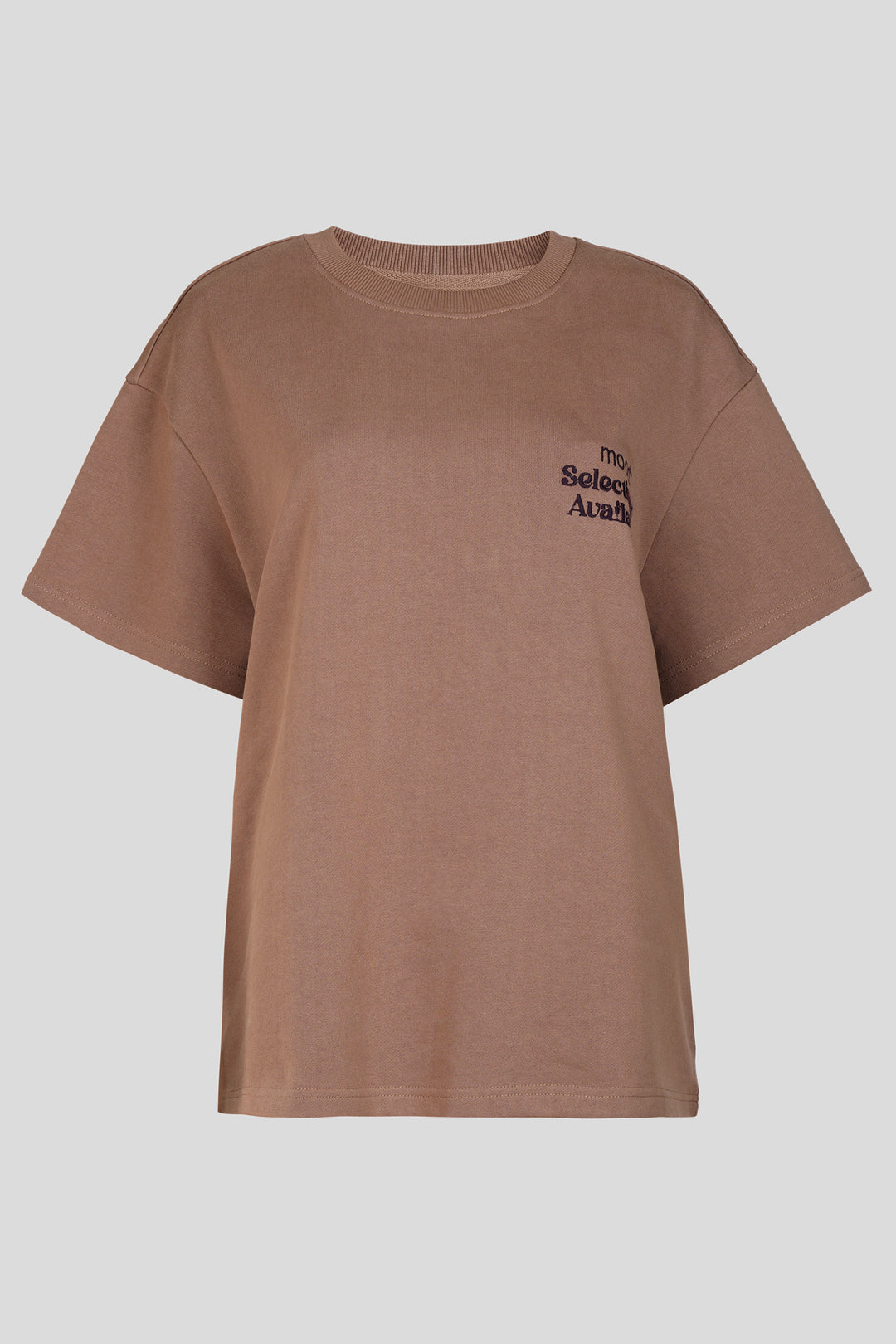 'Selectively Available' Cotton Terry Mocha T-Shirt