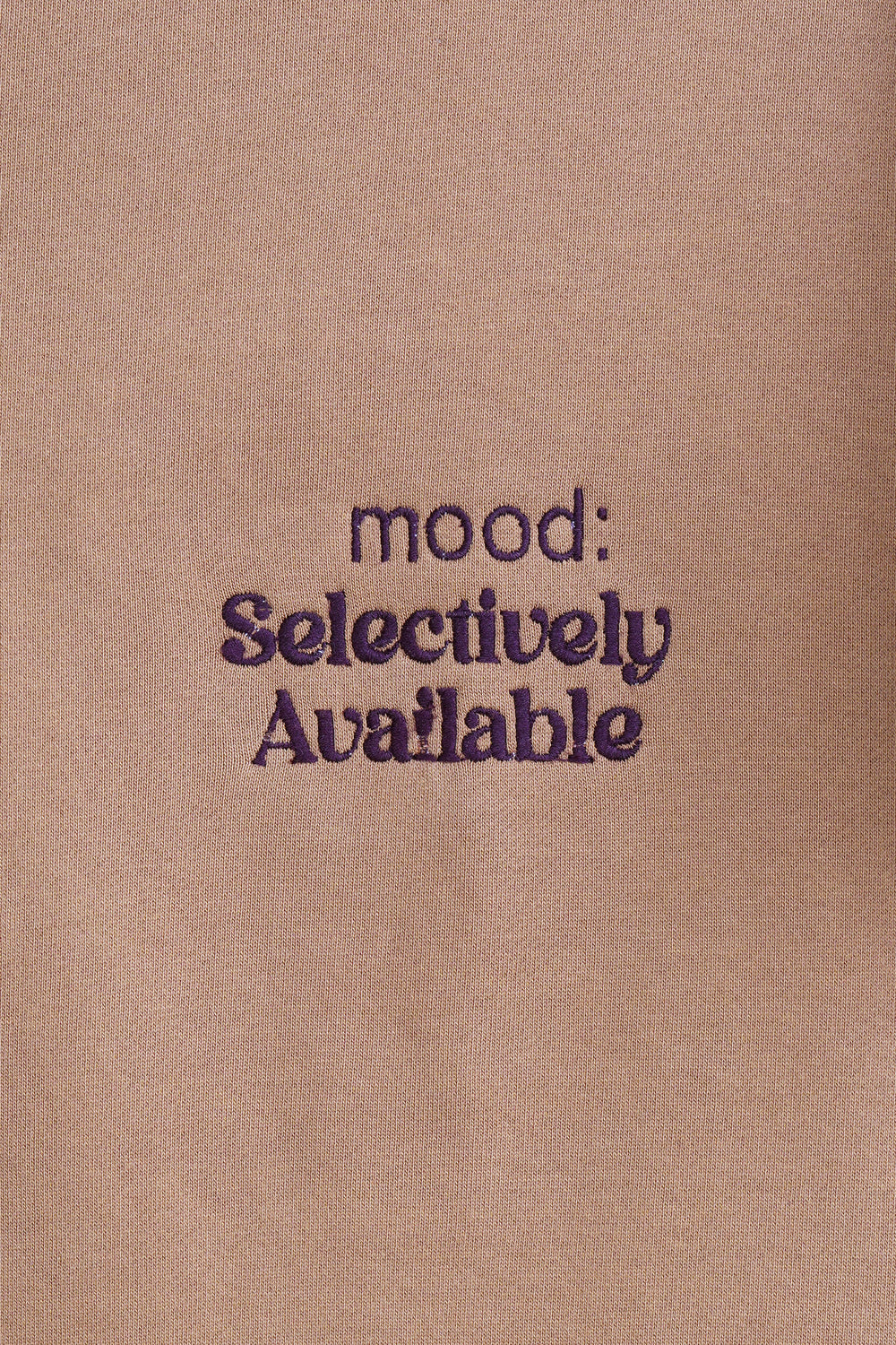 'Selectively Available' Cotton Terry Mocha T-Shirt