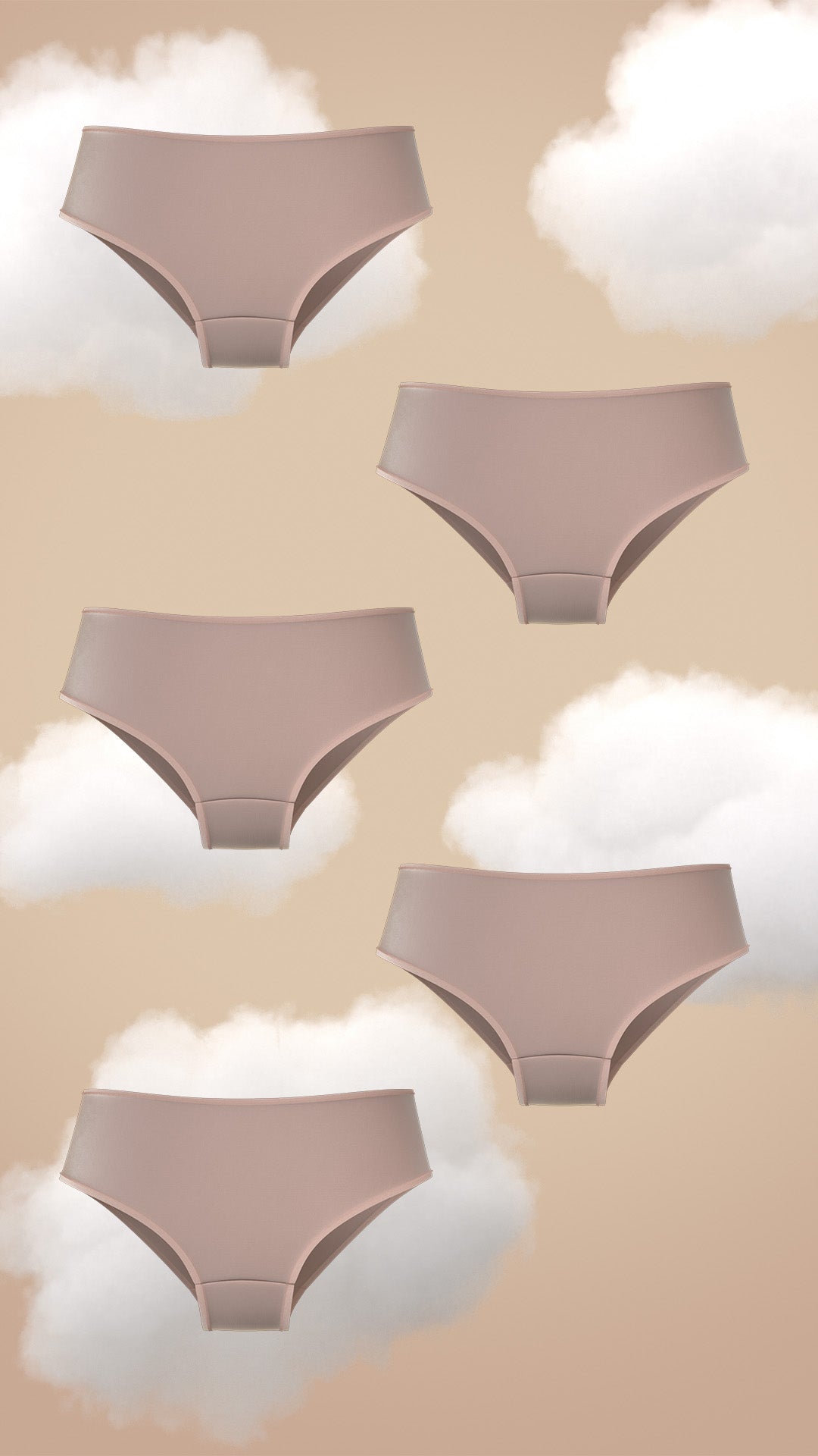 Set of 5 Brief - Soft Nude Supima Modal Nessies