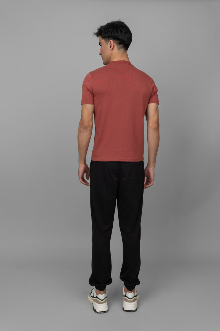 Men's Shadow Red Jogger Set, back view with stylish design.