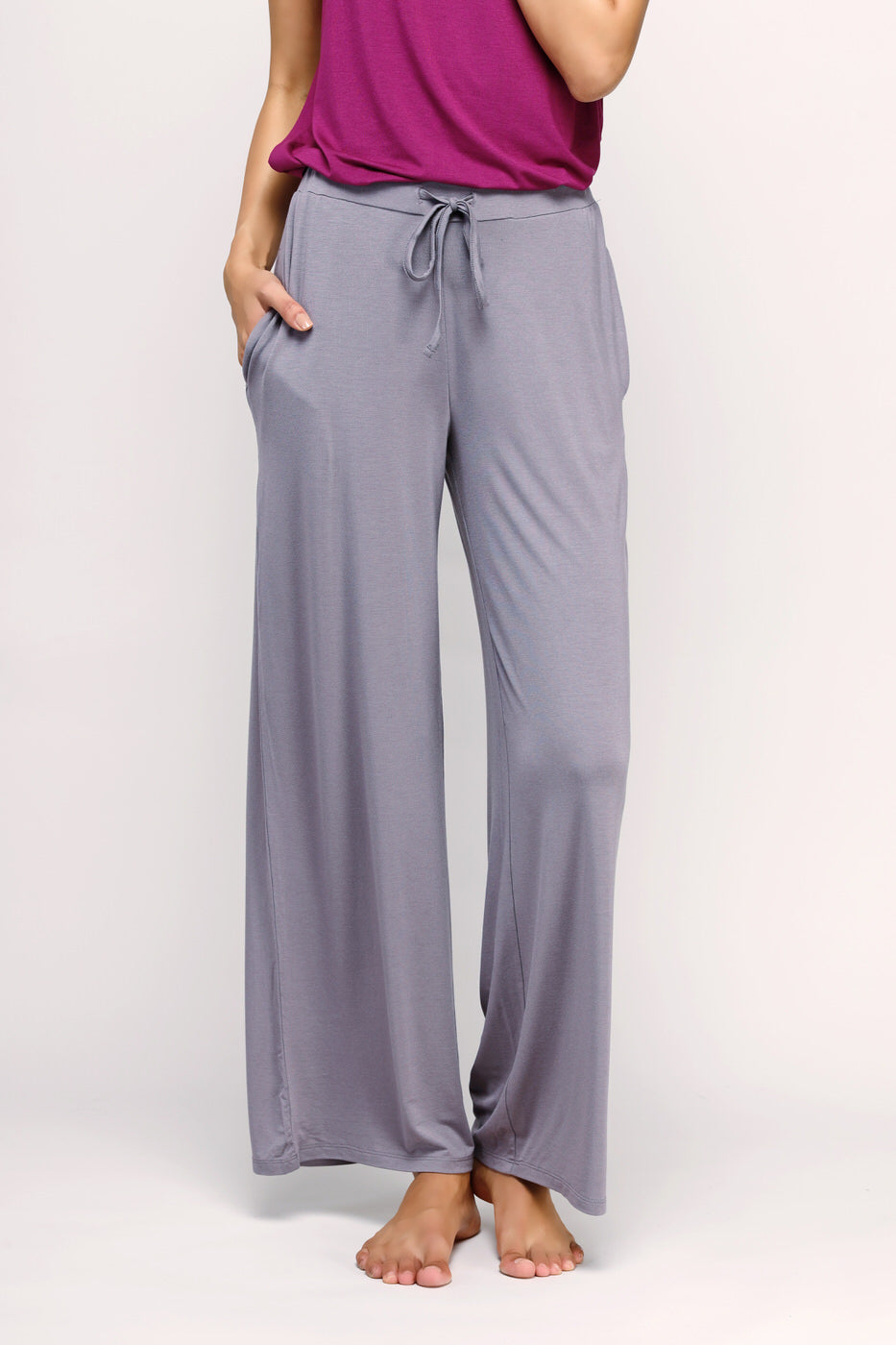 Wanderer Flared Lounge Set in gray, stylish and comfortable women's loungewear.