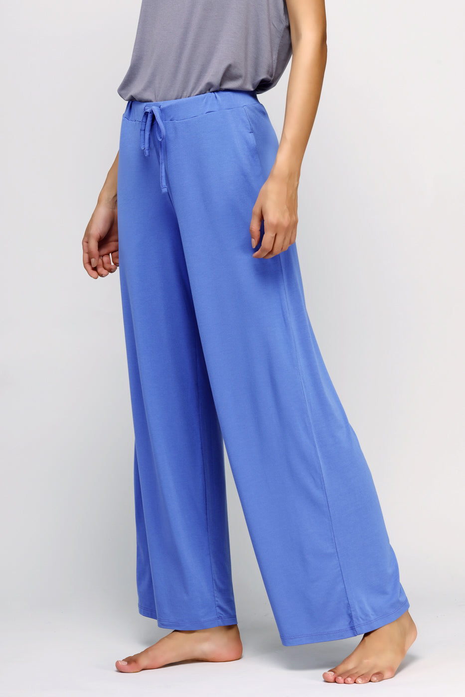 Relaxed Blue Flared Lounge Pant