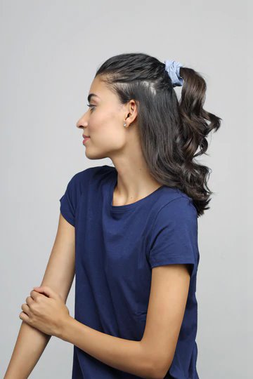 Elegant Blue Scrunchie