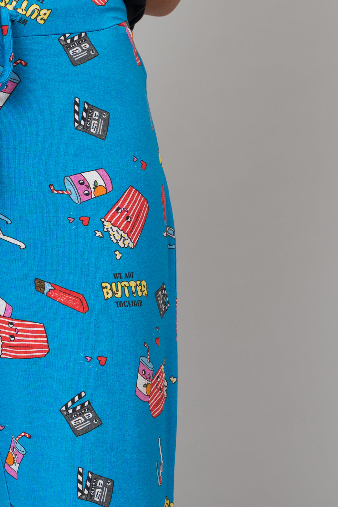 Colorful Butter Together Capri Set with fun food-themed prints.