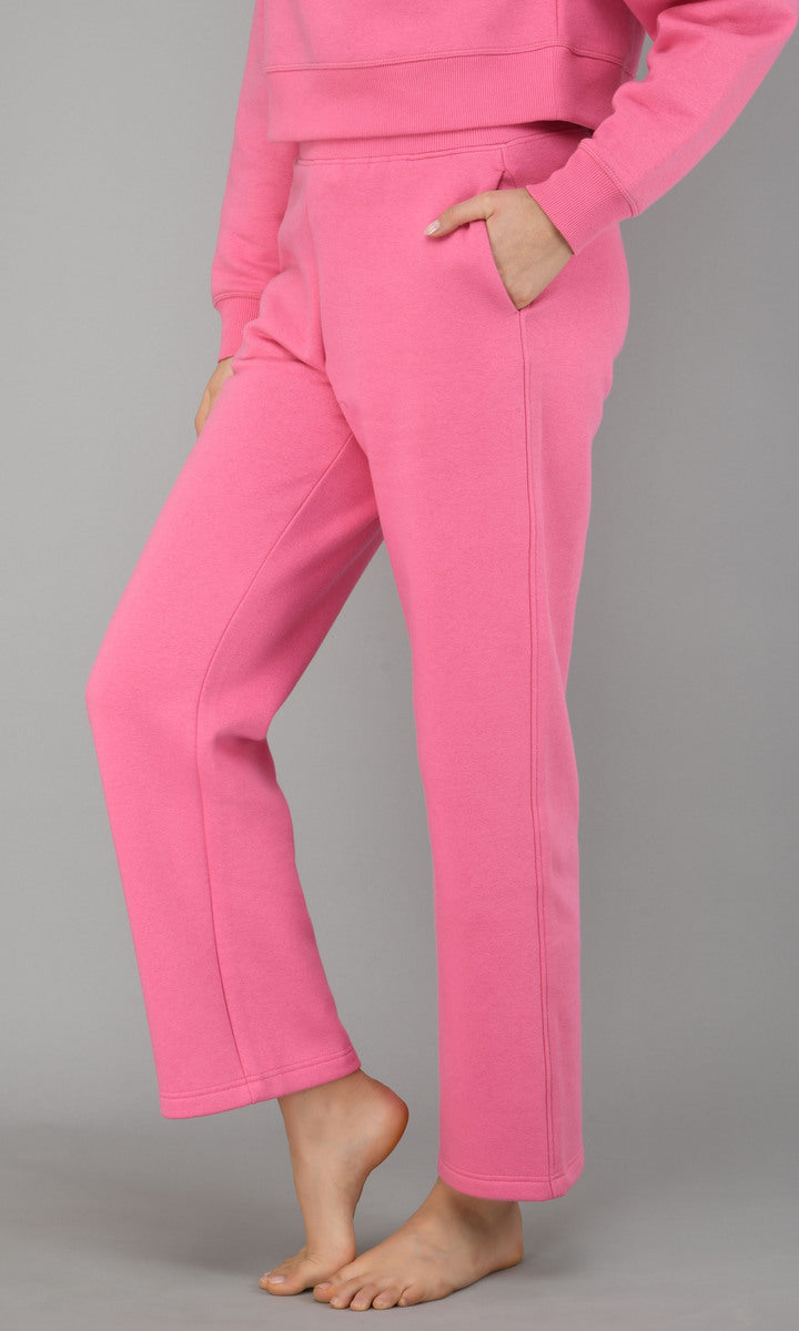 Feisty Pink Fleece Lounge Set for cozy comfort and style.