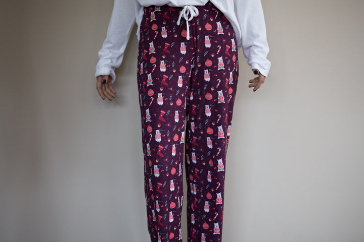 Cozy Frosty Christmas Pajamas with festive holiday patterns