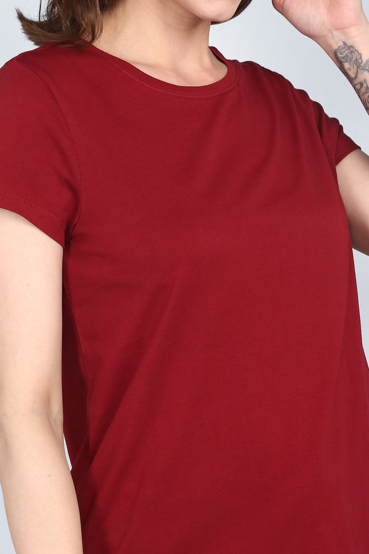 Ruby Red Lounge Set comfortable t-shirt with short sleeves.