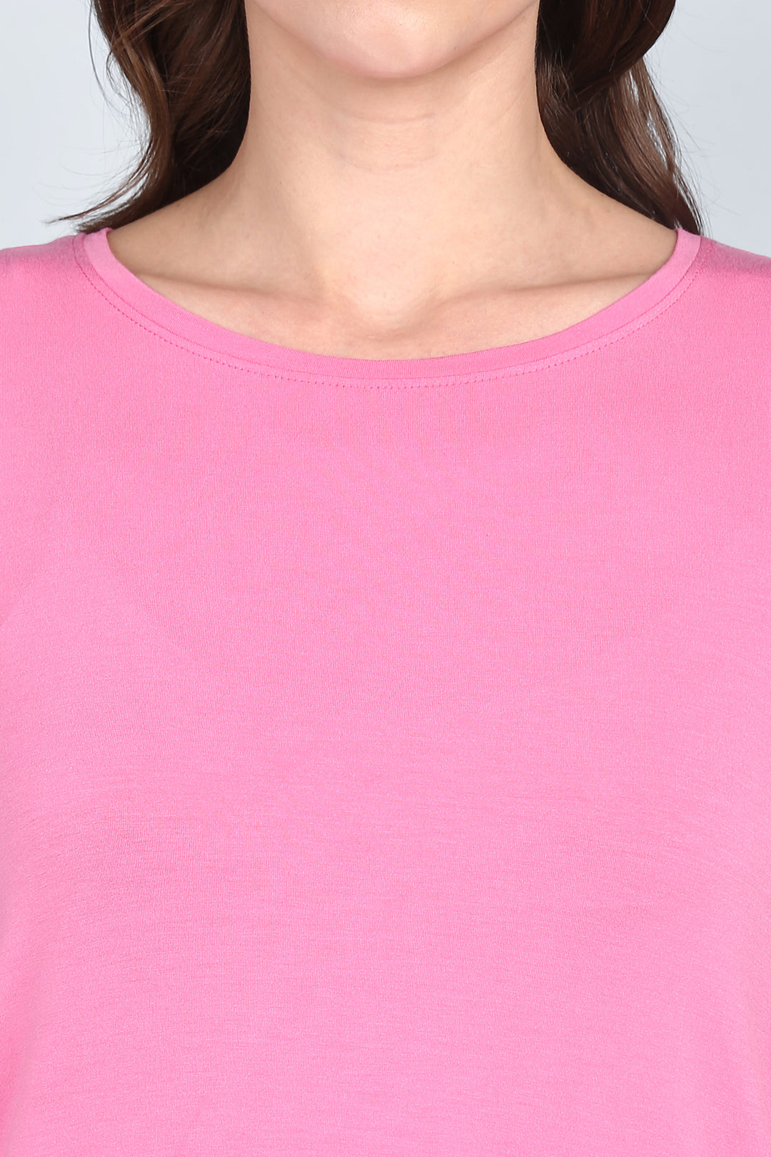 Hearty Pink Top for women, casual style shirt detail.