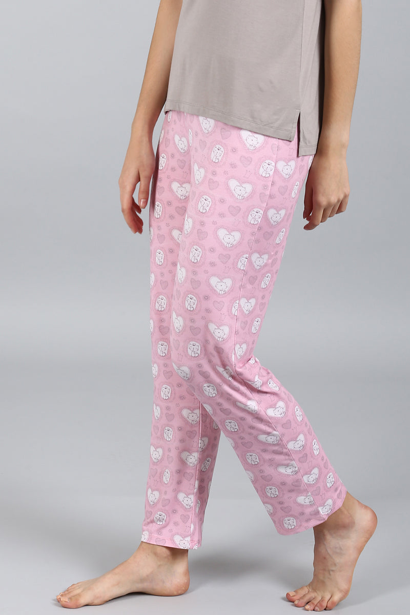 Sassy Kitty Pajamas with cute cat prints and pink fabric.