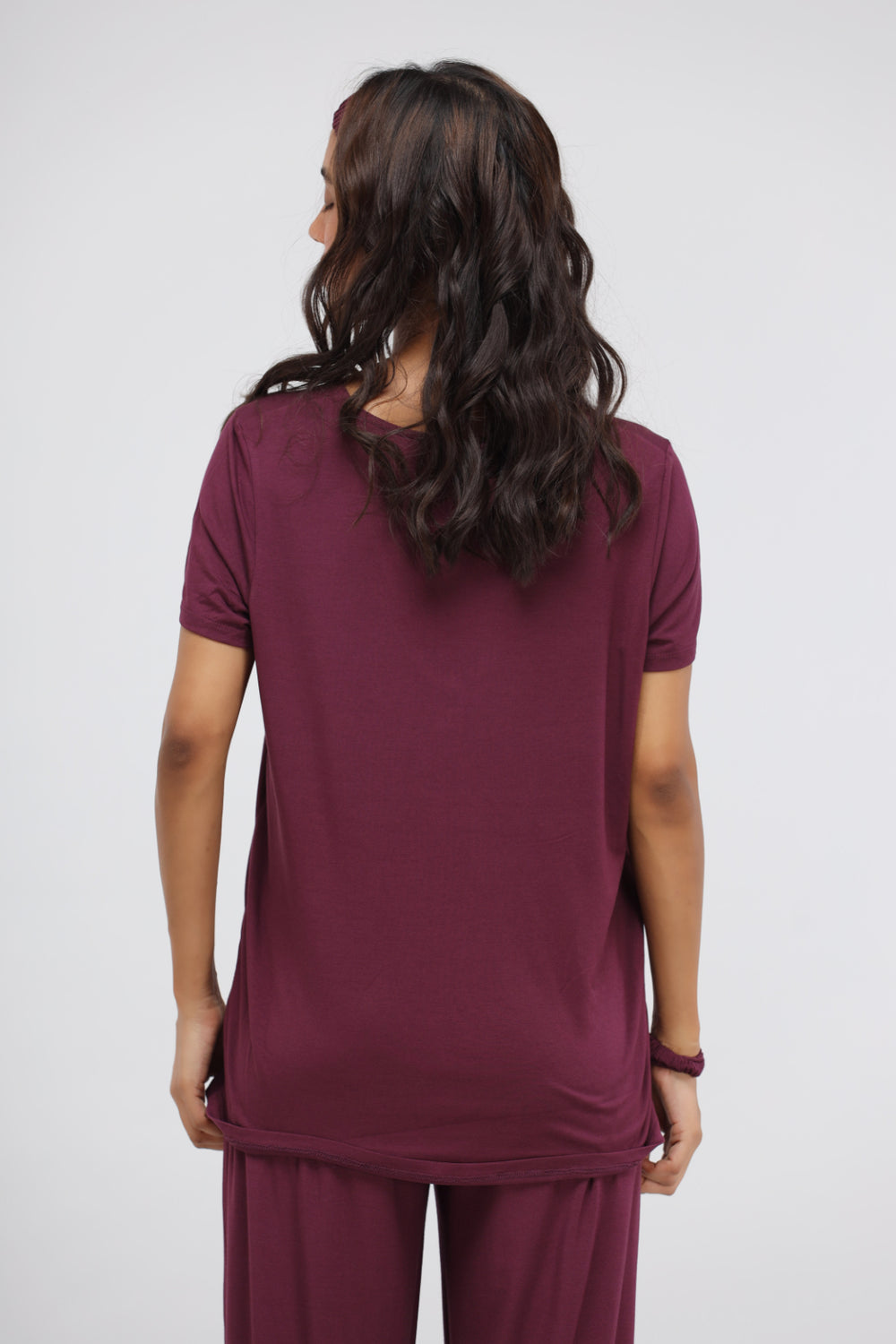 Wine Modal Knotted Top