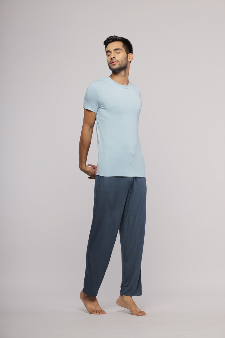 Ombre Blue Mens Pajama Set - Product Image 1