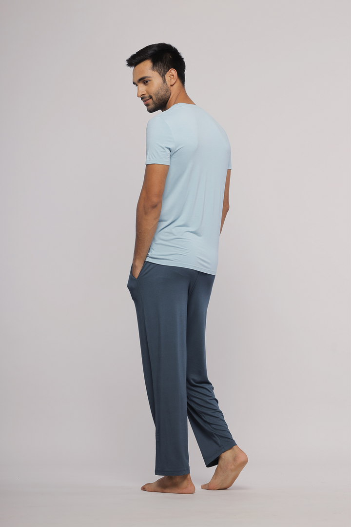 Ombre Blue Mens Pajama Set - Product Image 7