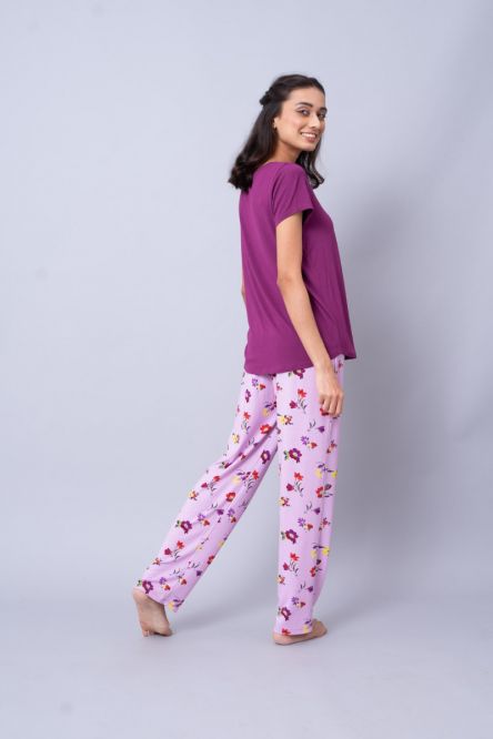 Winter Romance Pajamas featuring floral print and comfortable style.